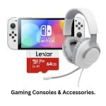 Nintendo Switch OLED+ JBL Quantum 100 Headset + Lexar 64GB Memory Card Bundle